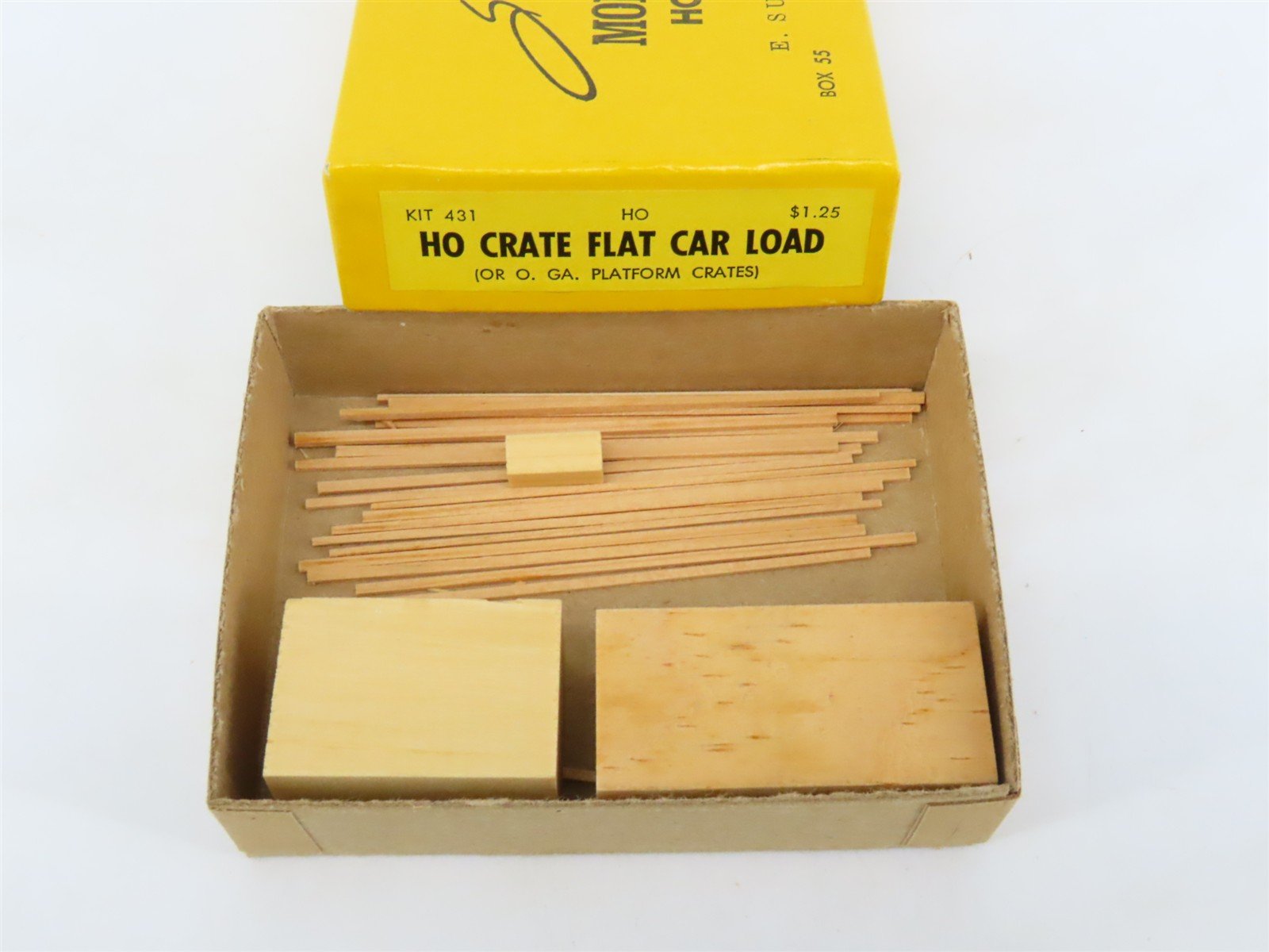 HO Scale Suydam Kit #431 Wooden Crate Freight Load for Flat Cars