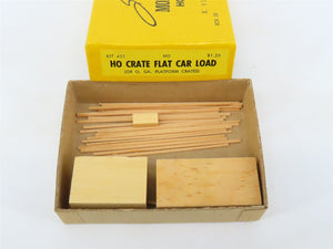 HO Scale Suydam Kit #431 Wooden Crate Freight Load for Flat Cars