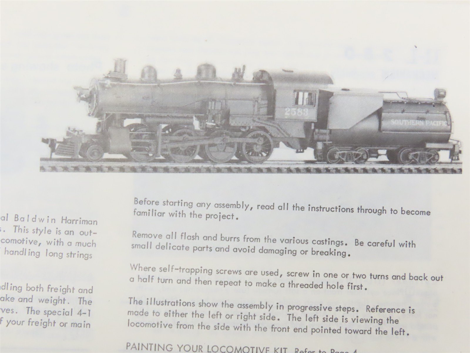 HO Scale Roundhouse Kit #461 Undecorated SP 2-8-0 Consolidation Steam Locomotive