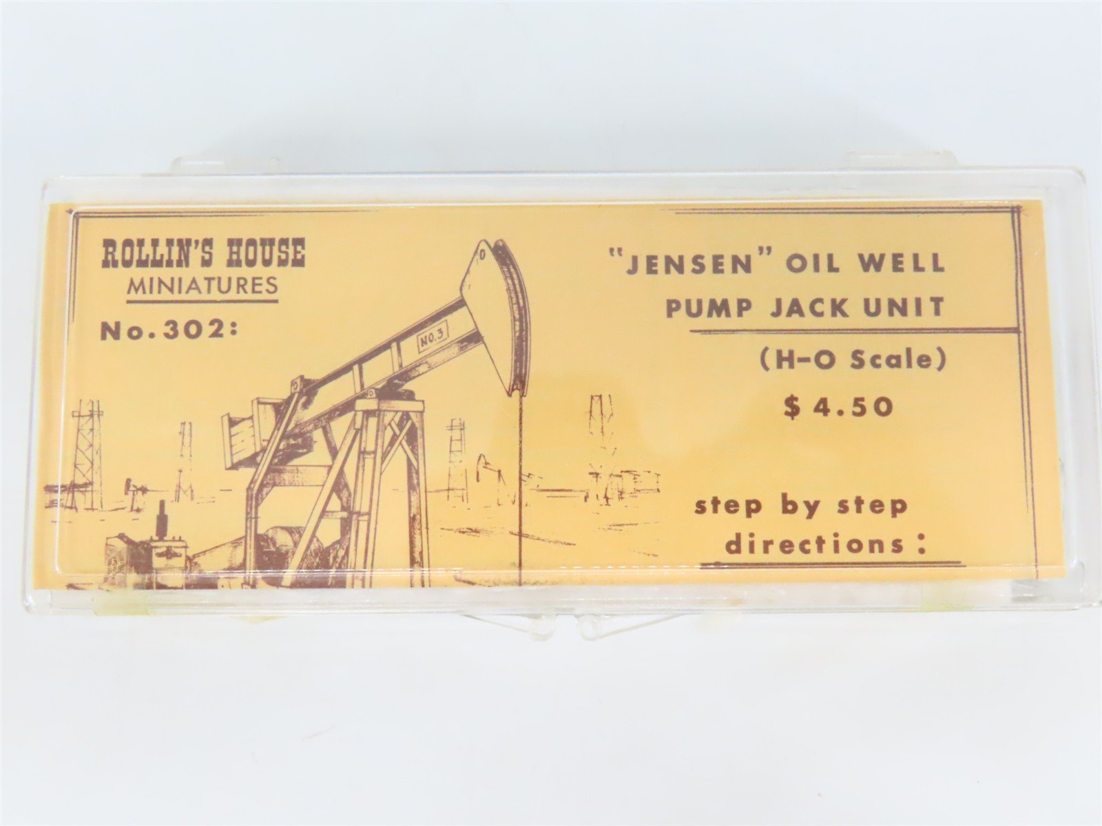 HO 1/87 Scale Rollin's House Miniatures Kit #302 Jenson Oil Well Pump Jack Unit