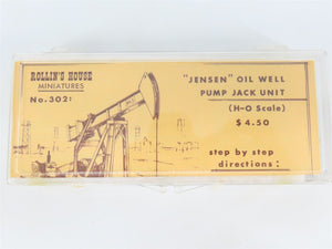 HO 1/87 Scale Rollin's House Miniatures Kit #302 Jenson Oil Well Pump Jack Unit
