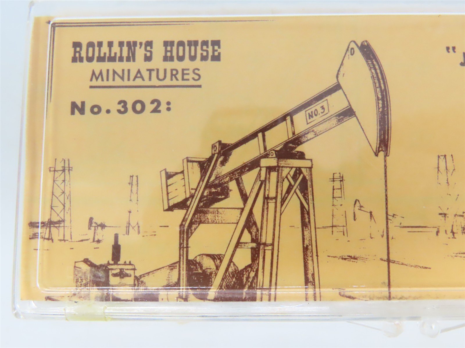 HO 1/87 Scale Rollin's House Miniatures Kit #302 Jenson Oil Well Pump Jack Unit