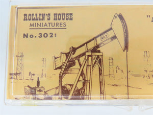 HO 1/87 Scale Rollin's House Miniatures Kit #302 Jenson Oil Well Pump Jack Unit
