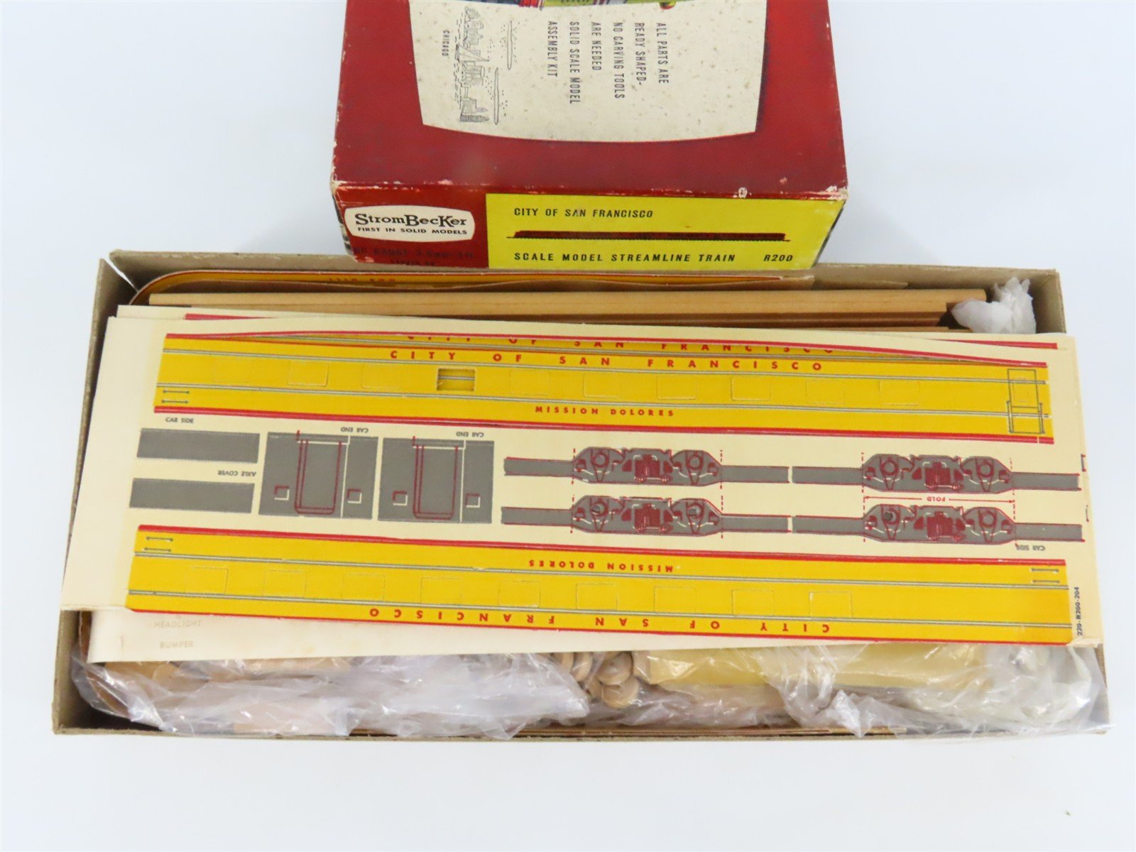 HO Scale StromBecKer Wooden Kit #R200 UP San Francisco E7A Diesel - STATIC MODEL