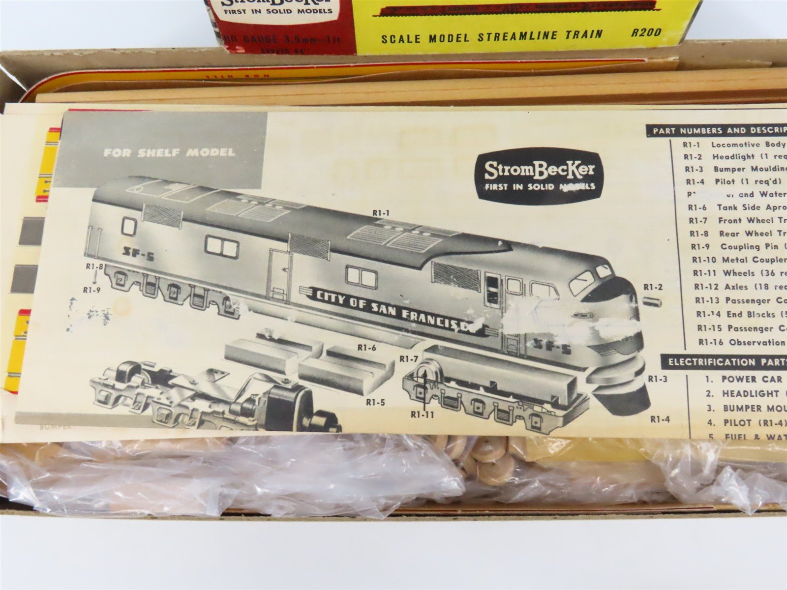 HO Scale StromBecKer Wooden Kit #R200 UP San Francisco E7A Diesel - STATIC MODEL