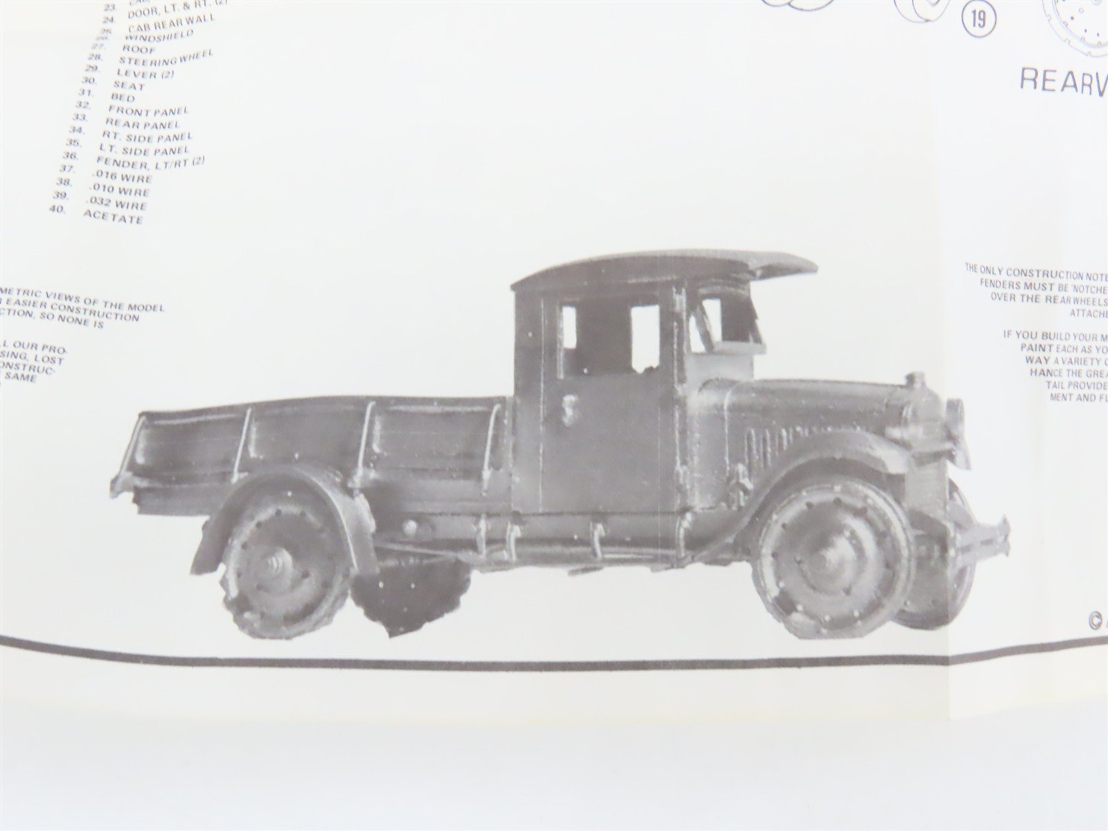 HO 1/87 Scale Structures SS LTD Kit #7104 Kleiber Light Delivery Truck