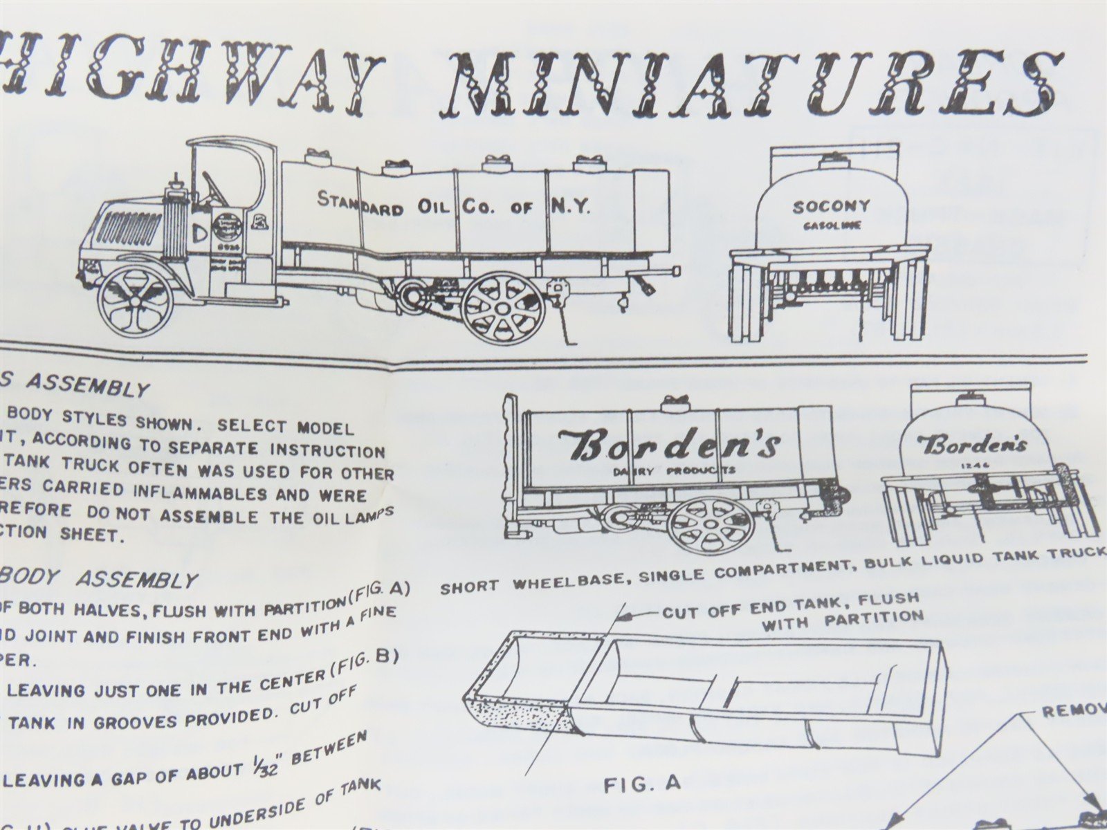 HO 1/87 Scale Jordan Highway Miniatures Kit #C-212 1923 Mack Tank Truck