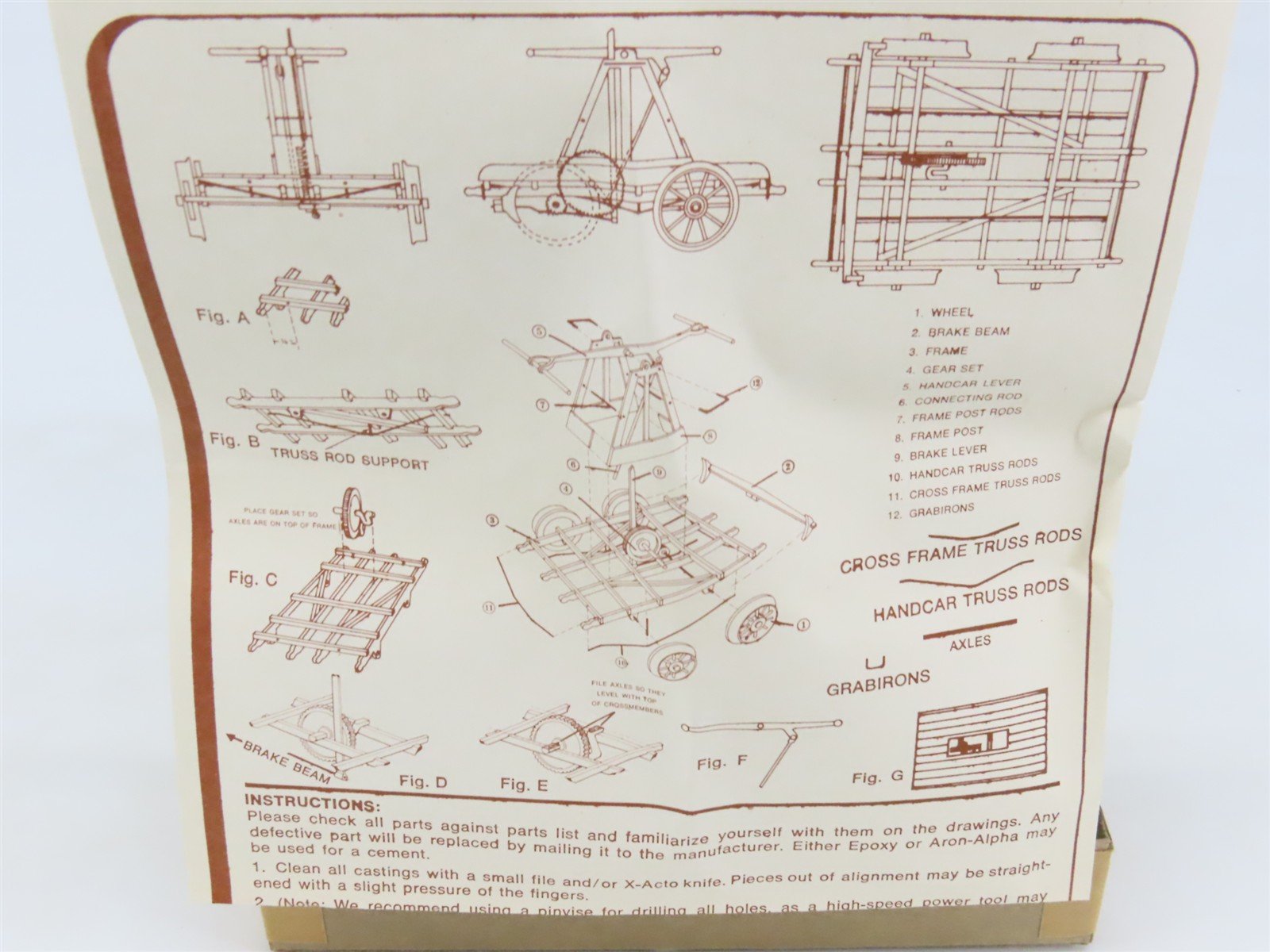 HO 1/87 Scale Durango Press Scenery Kit #DP-12 Handcar
