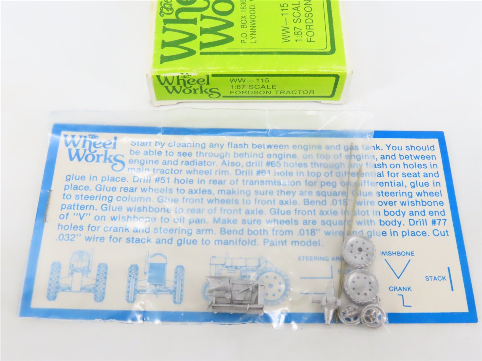 HO 1/87 Scale Wheel Works Kit #WW-115 Fordson Tractor