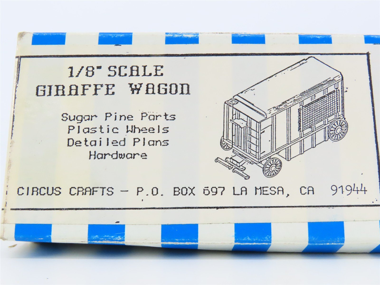 HO 1/87 Scale Circus Crafts Craftsman Kit #CW-26 Undecorated Giraffe Wagon