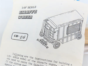 HO 1/87 Scale Circus Crafts Craftsman Kit #CW-26 Undecorated Giraffe Wagon
