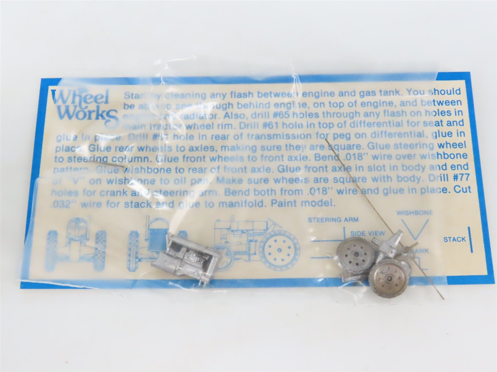 HO 1/87 Scale Wheel Works Kit #WW-115 Fordson Tractor
