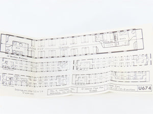 O 1/48 Scale Walthers U674 Pullman Passenger Interior Detailing Kit