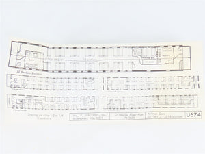 O 1/48 Scale Walthers U674 Pullman Passenger Interior Detailing Kit