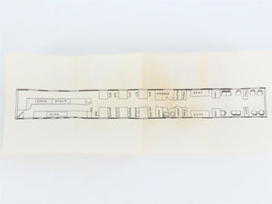 O 1/48 Scale Walthers U712 Solarium Diner Passenger Interior Detailing Kit