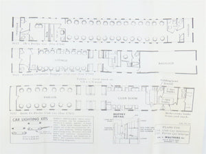 O 1/48 Scale Walthers U765 Parlor Club Passenger Interior Detailing Kit