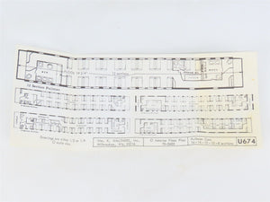O 1/48 Scale Walthers U674 Pullman Passenger Interior Detailing Kit