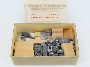 O 1/48 Scale Walthers U759 Cafe-Observation Passenger Interior Detailing Kit