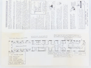 O 1/48 Scale Walthers U759 Cafe-Observation Passenger Interior Detailing Kit