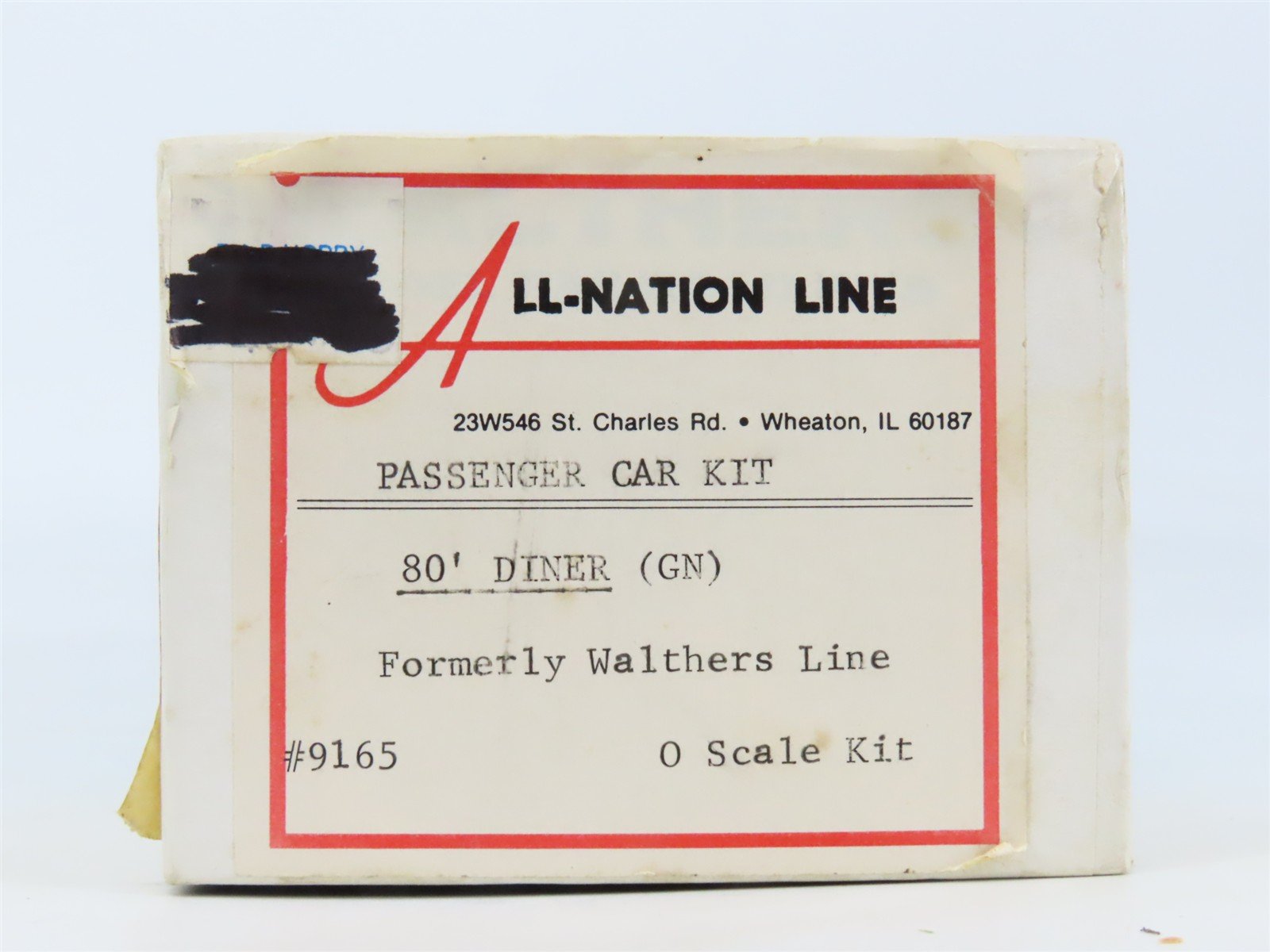 O Scale 2-Rail All-Nation Line Kit #9165 Undecorated GN 80' Diner Passenger Car