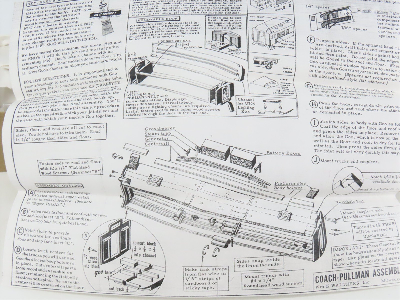 O Scale 2-Rail All-Nation Line Kit #9165 Undecorated GN 80' Diner Passenger Car