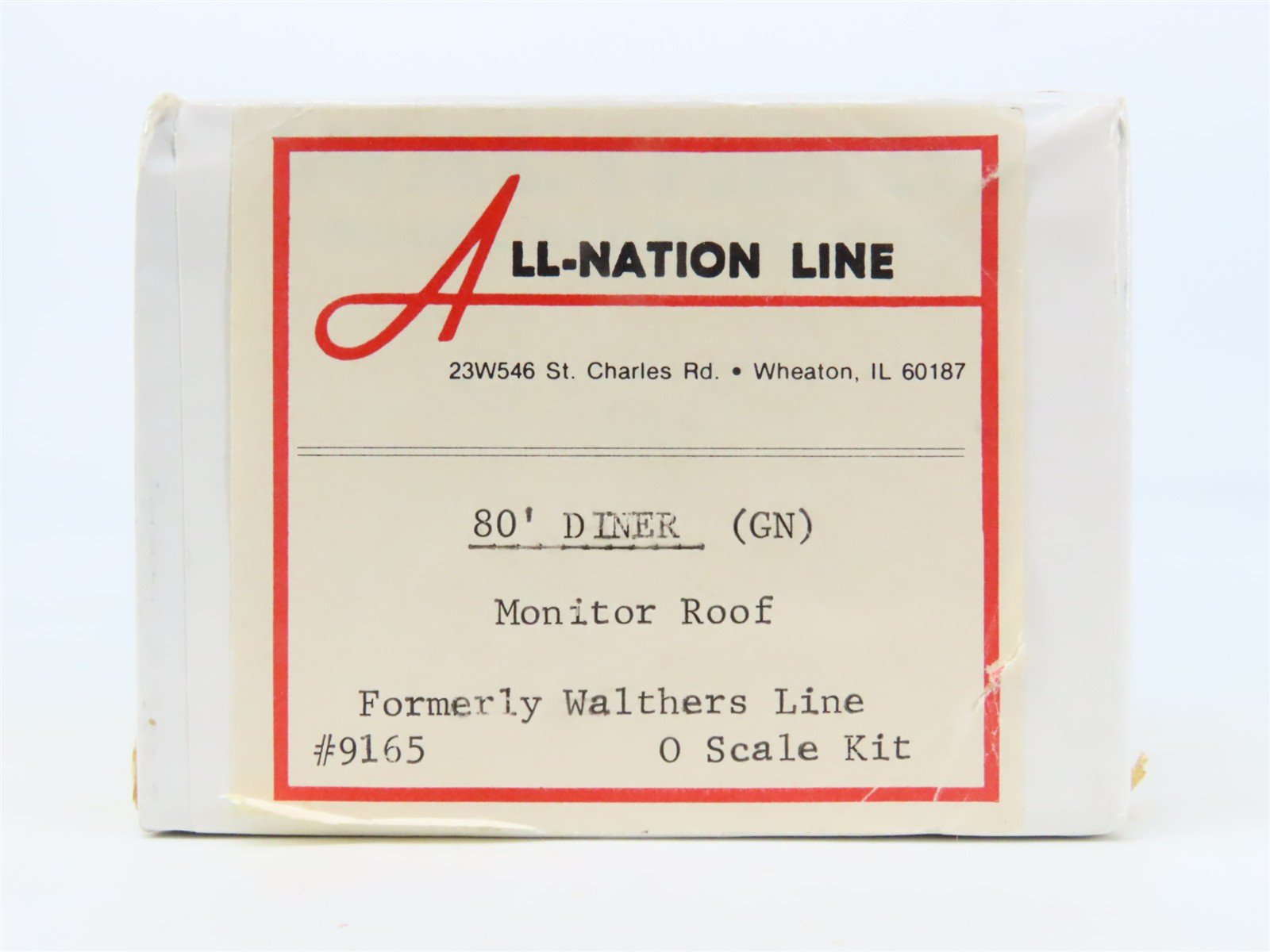 O Scale 2-Rail All-Nation Line Kit #9165 Undecorated GN 80' Diner Passenger Car