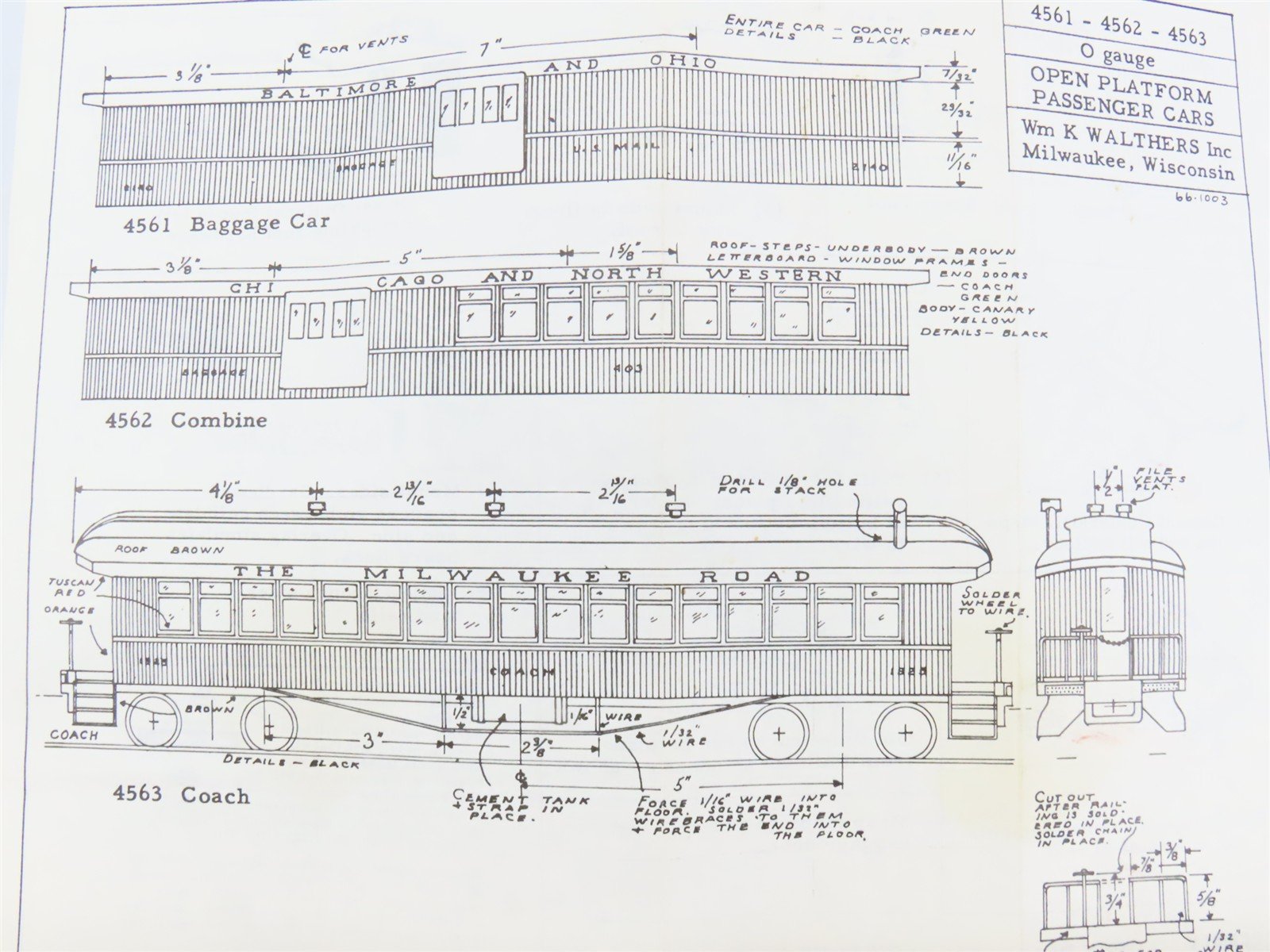 O Scale 2-Rail Walthers Kit Undecorated Open Vestibule Coach Passenger Car