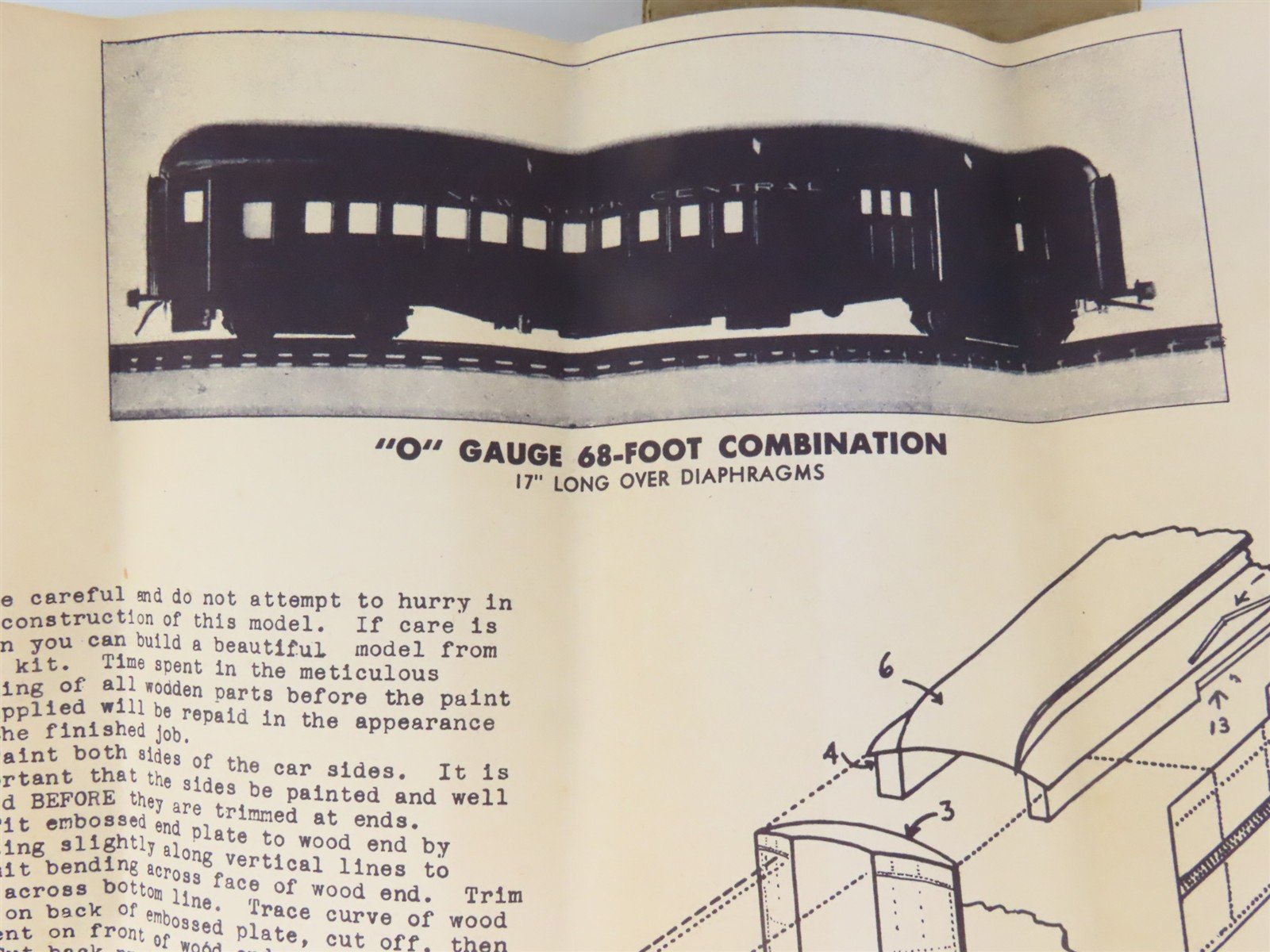 O Scale 2-Rail JC Models Kit Undecorated 68' Combine Passenger Car
