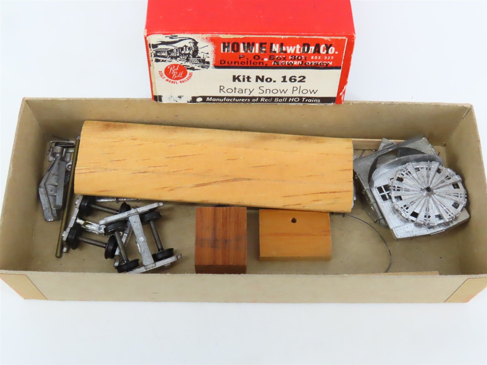 HO Scale Red Bell 162 Undecortaed Rotary Snow Plow Kit