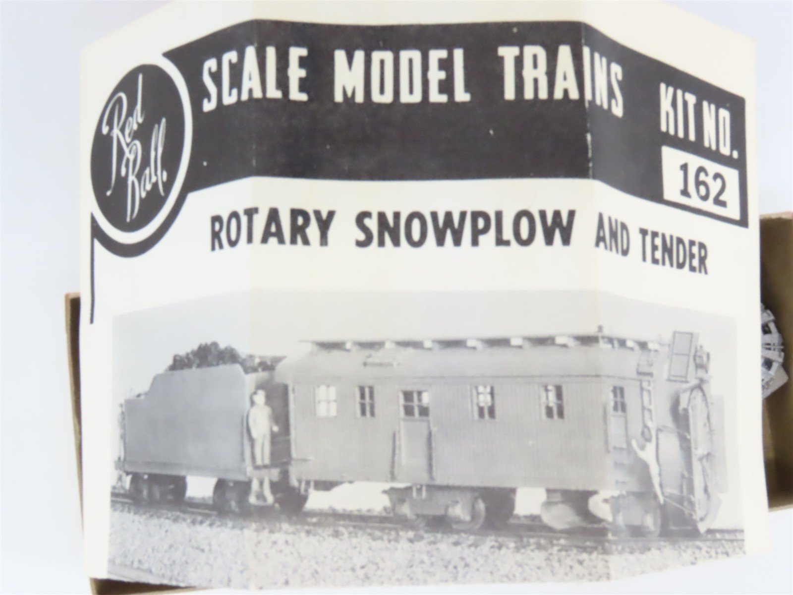 HO Scale Red Bell 162 Undecortaed Rotary Snow Plow Kit