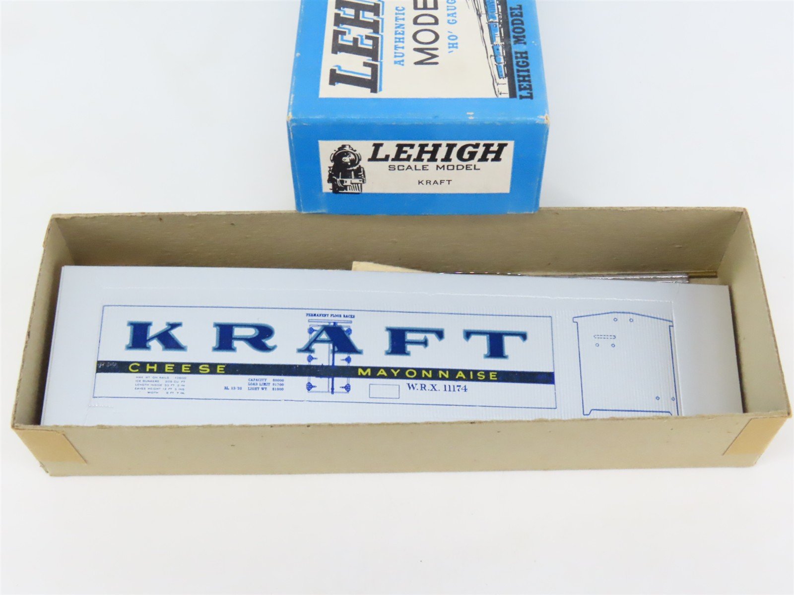 HO Scale Lehigh WRX Karft 40' Wood Reefer #11174 Kit