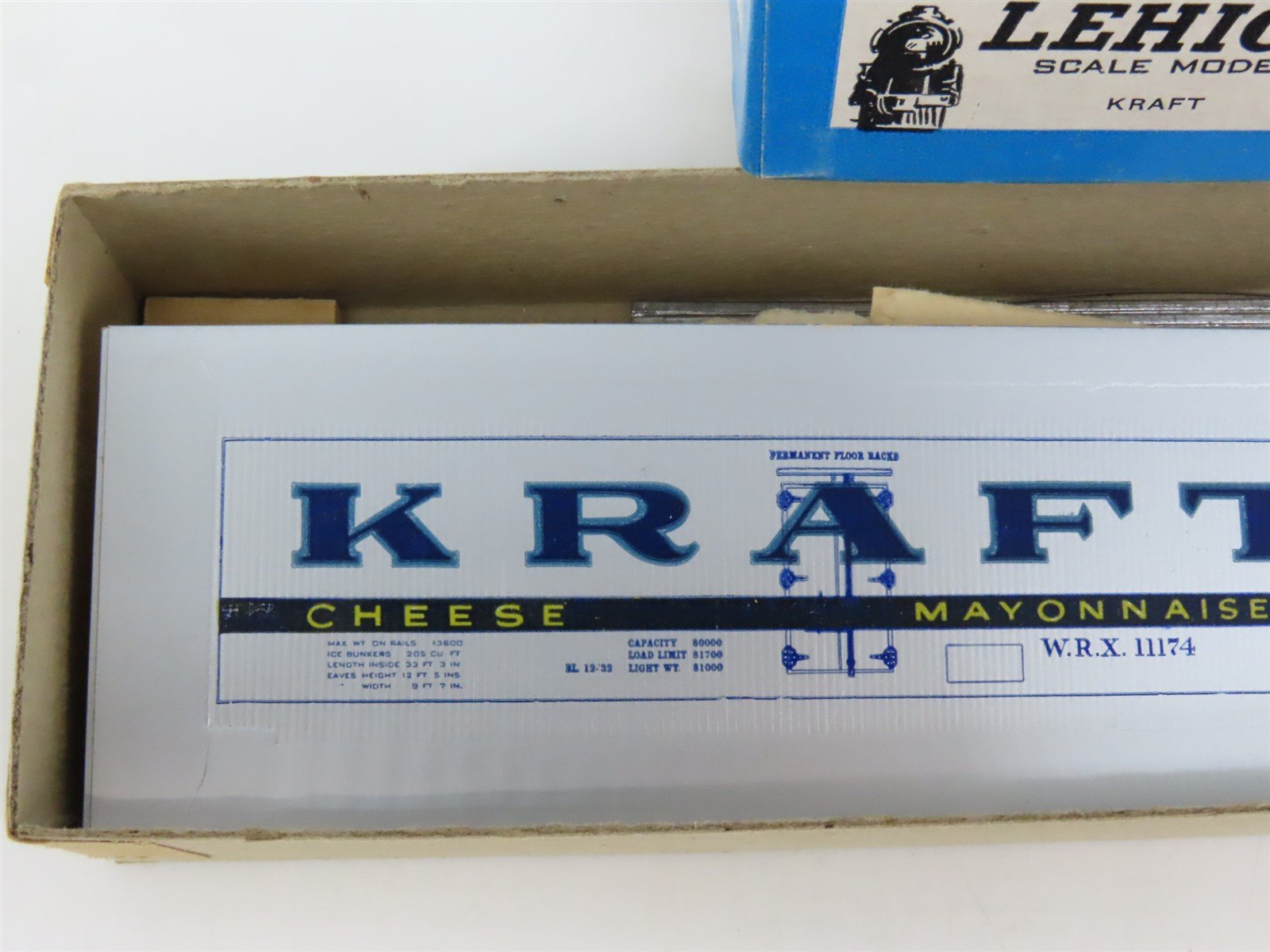 HO Scale Lehigh WRX Karft 40' Wood Reefer #11174 Kit