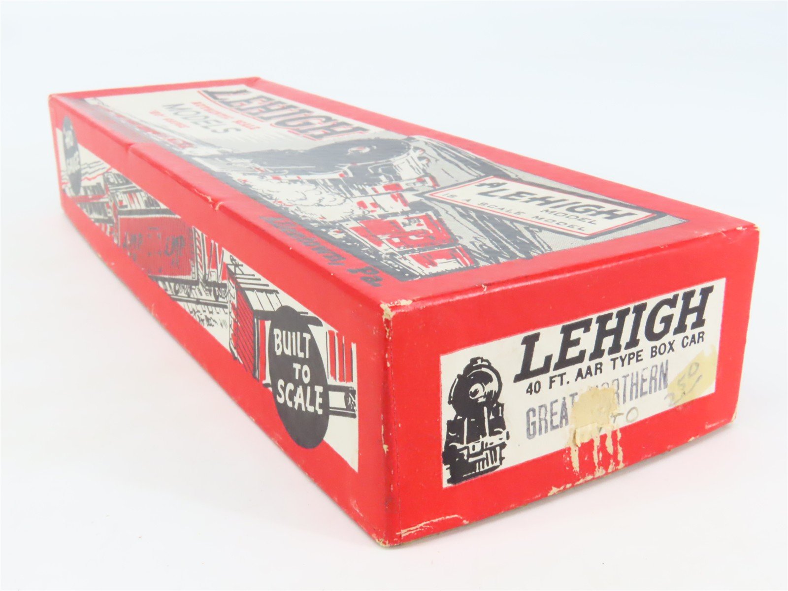 HO Scale Lehigh GN Great Northern 40' Boxcar #43508 Kit