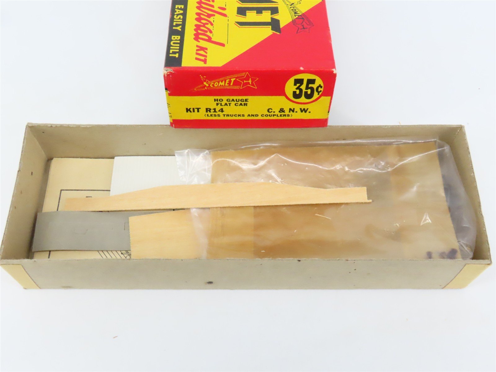 HO Scale Comet R14 CNW Chicago Northwestern Flatcar #4259 Kit