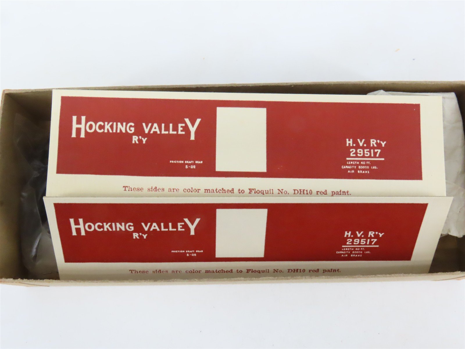 HO Scale Red Ball 103 HVR Hocking Valley Boxcar #29517 Kit
