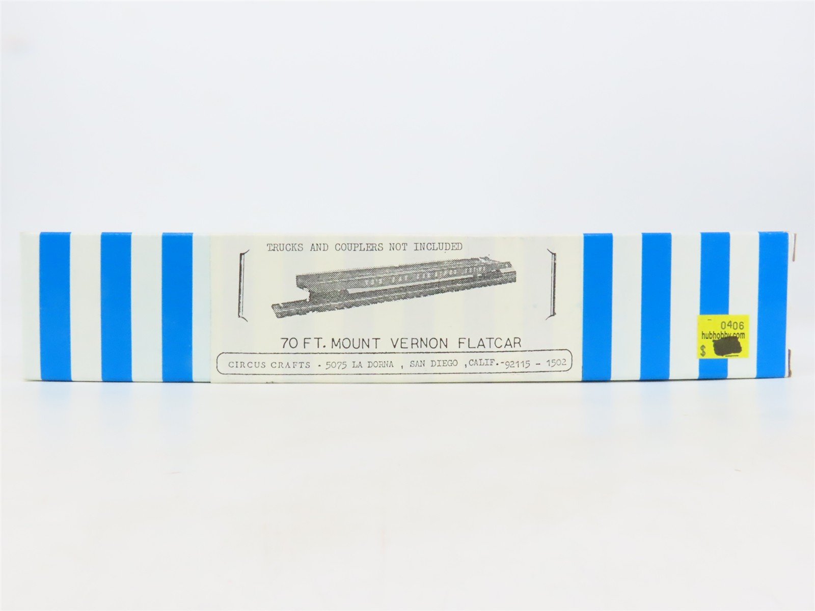 HO Scale Circus Crafts CW-164 Undecorated 72' Mount Vernon Flatcar Kit