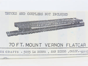 HO Scale Circus Crafts CW-164 Undecorated 72' Mount Vernon Flatcar Kit