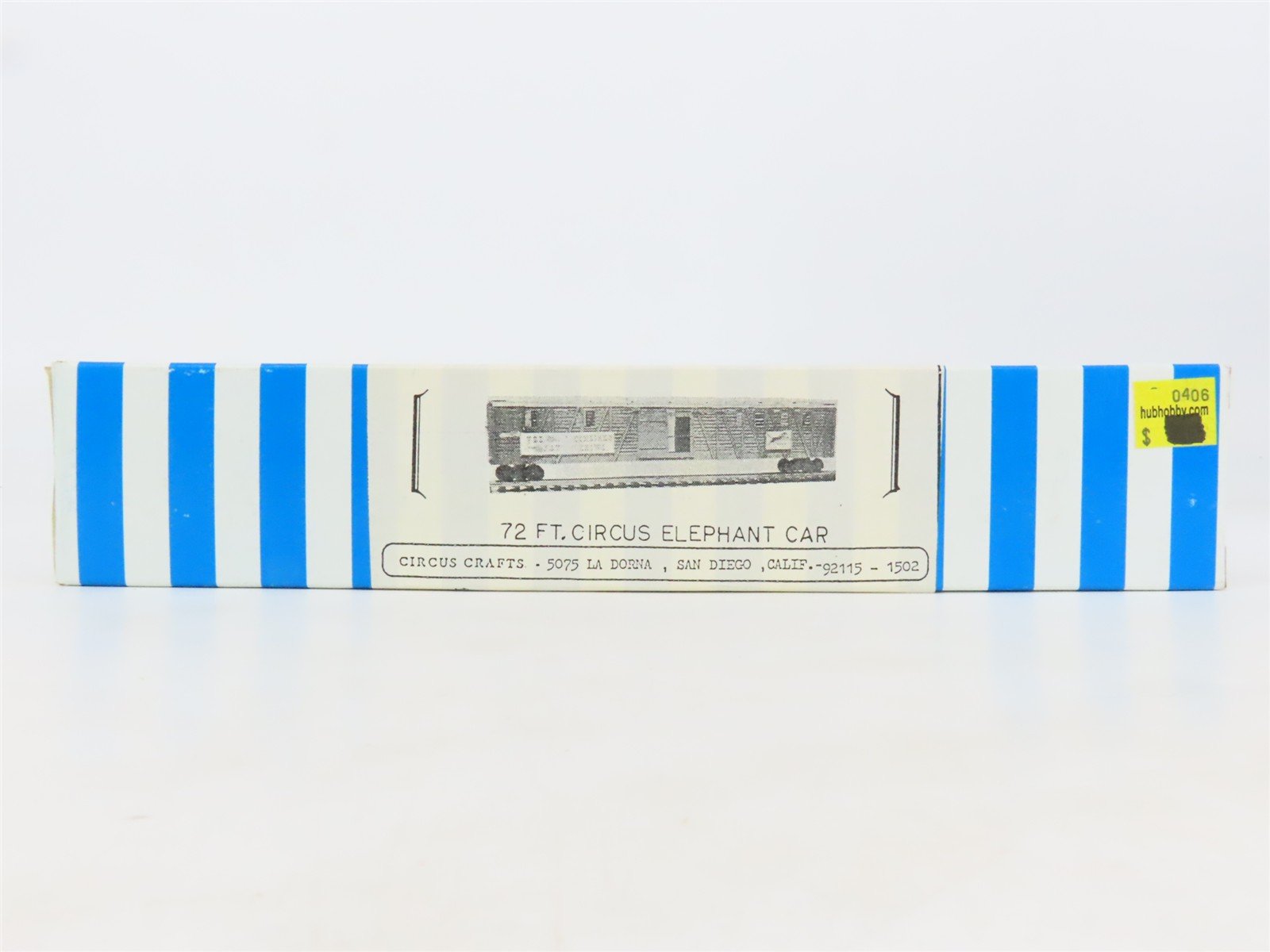 HO Scale Circus Crafts CW-161 Undecorated 72' Circus Elephant Stockcar Kit