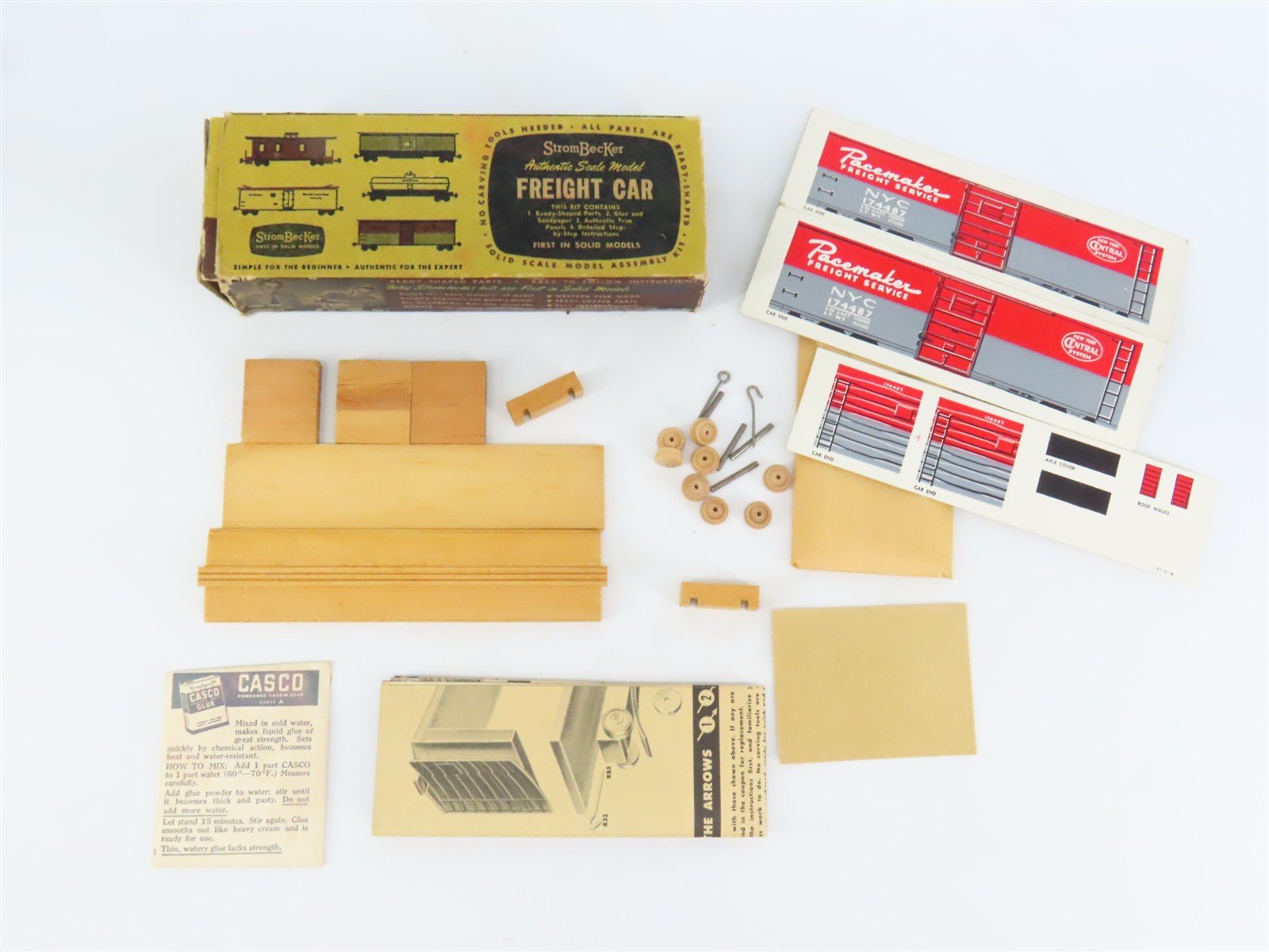 HO Strom Becker R-10 NYC New York Central Pacemarker 40' Boxcar #174487 Kit