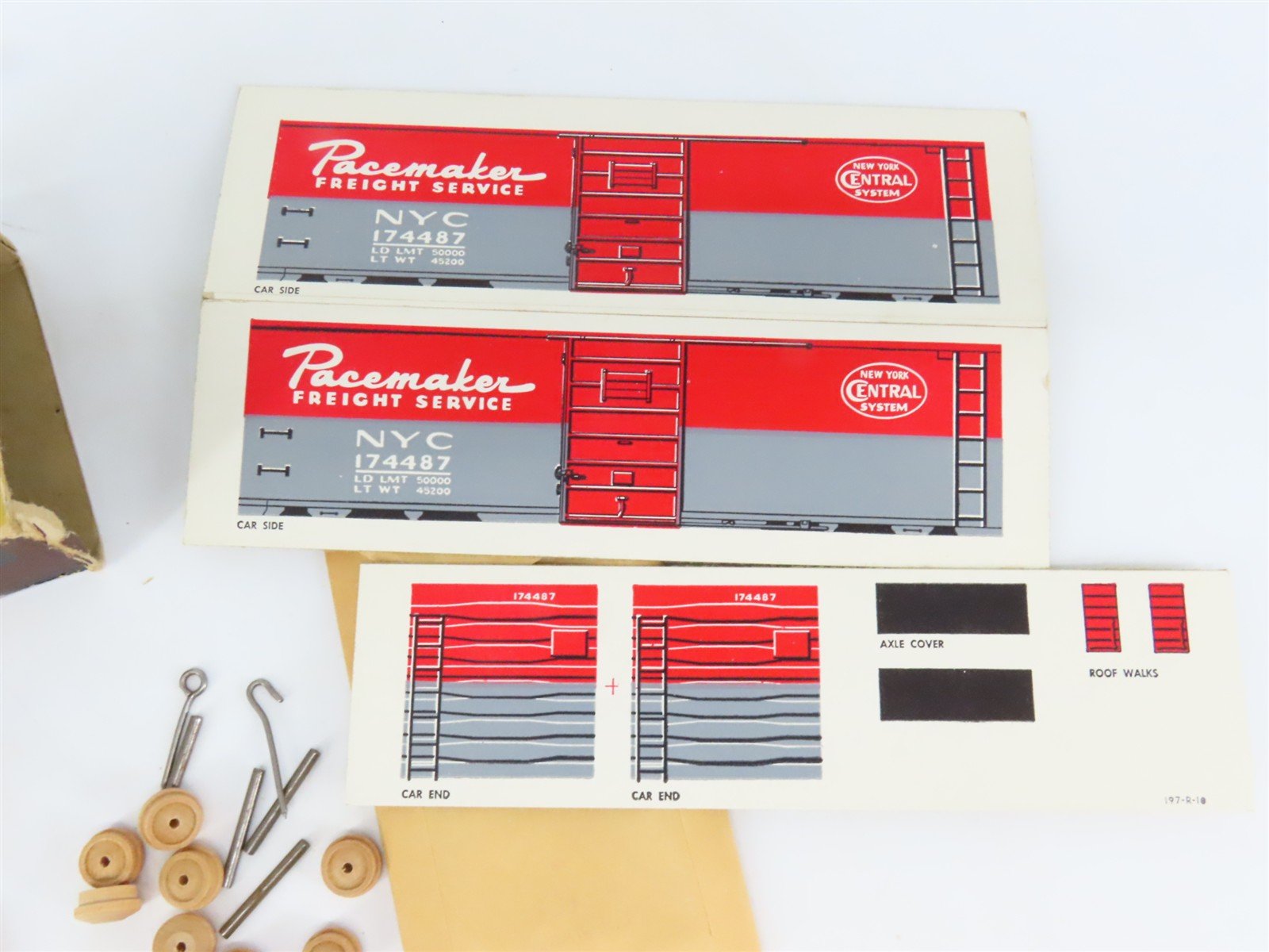 HO Strom Becker R-10 NYC New York Central Pacemarker 40' Boxcar #174487 Kit