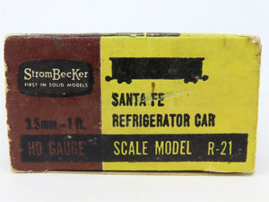 HO Scale Strom Becker R-21 ATSF Santa Fe Chief Refrigerator Car #35054 Kit