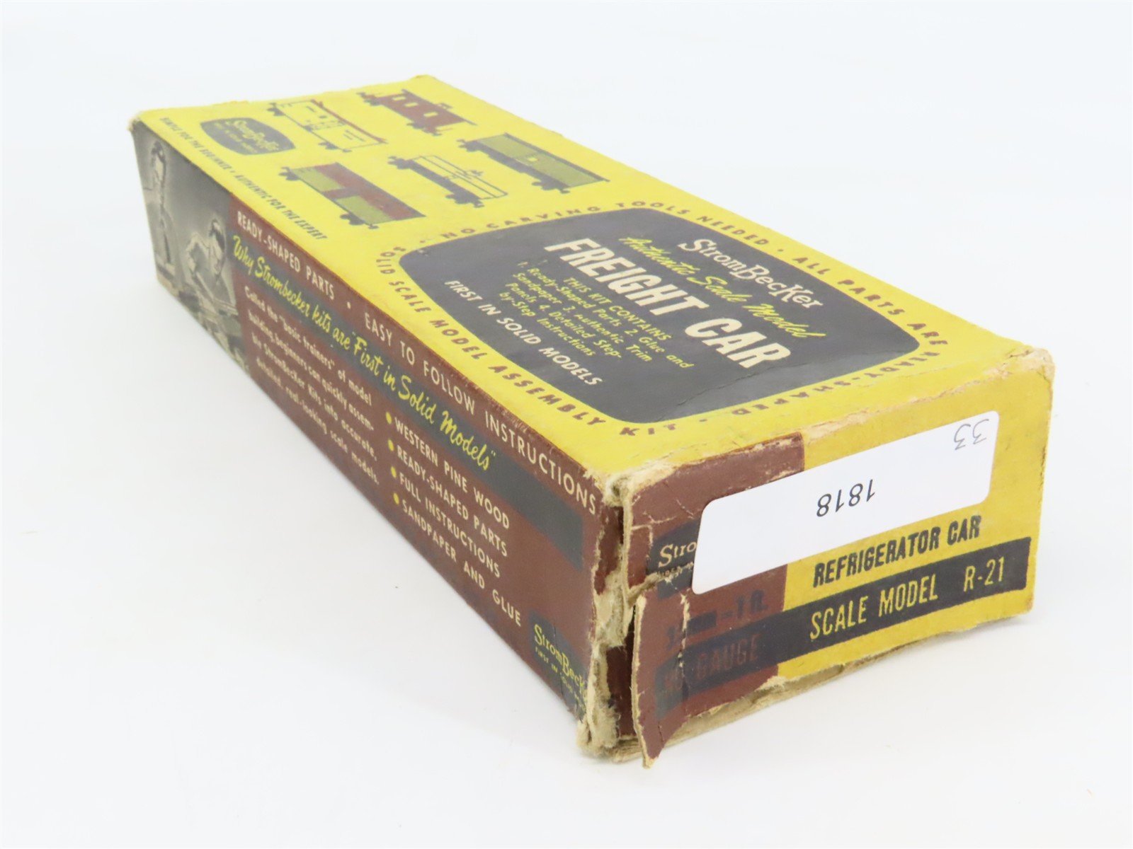 HO Scale Strom Becker R-21 ATSF Santa Fe Chief Refrigerator Car #35054 Kit