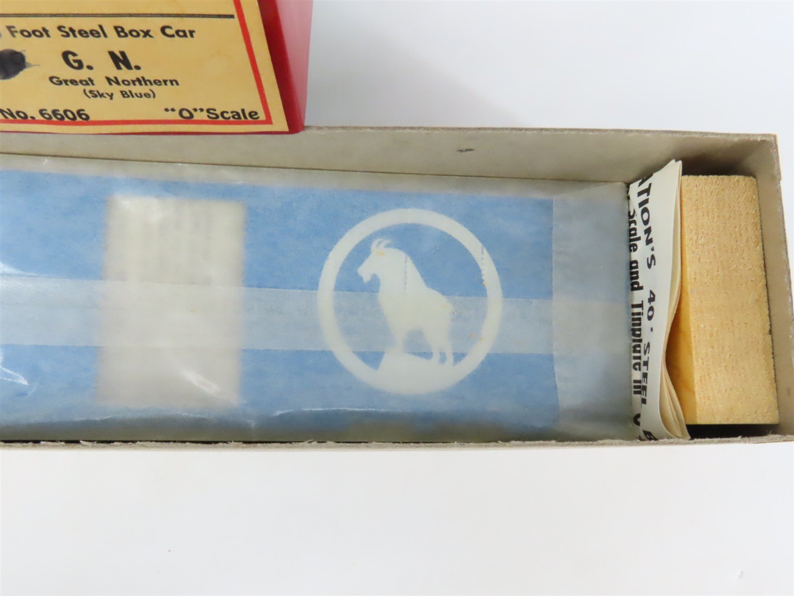 O Scale 2-Rail All-Nation 6606 GN Great Northern 40' Steel Boxcar #11450 Kit