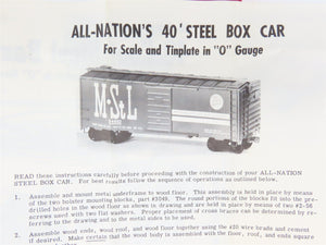 O Scale 2-Rail All-Nation 6606 GN Great Northern 40' Steel Boxcar #11450 Kit