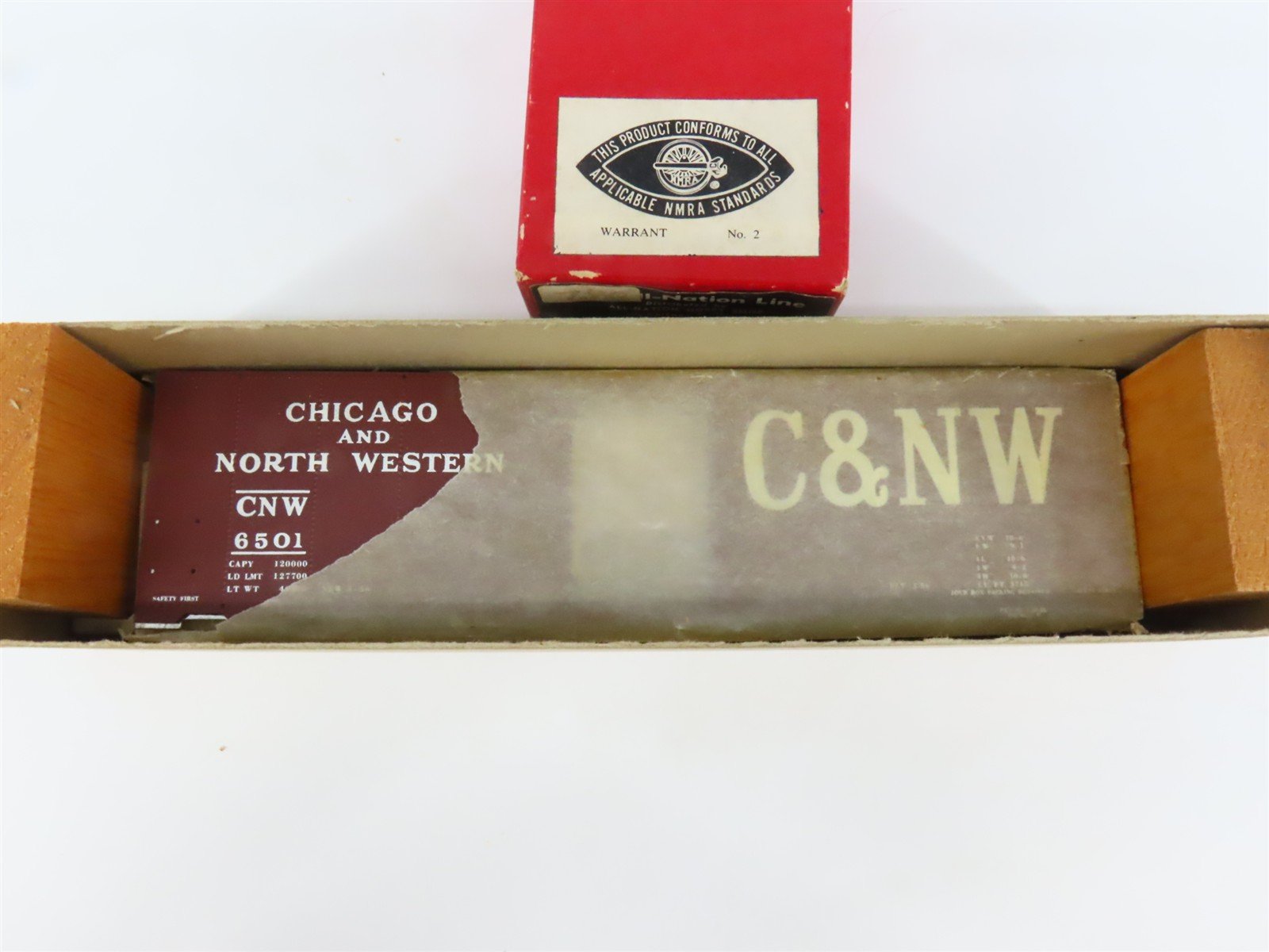O 2-Rail All-Nation 3652 CNW Chicago Northwestern 40' Steel Boxcar #6501 Kit