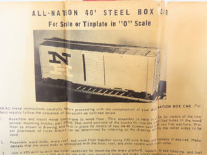 O 2-Rail All-Nation 3652 CNW Chicago Northwestern 40' Steel Boxcar #6501 Kit