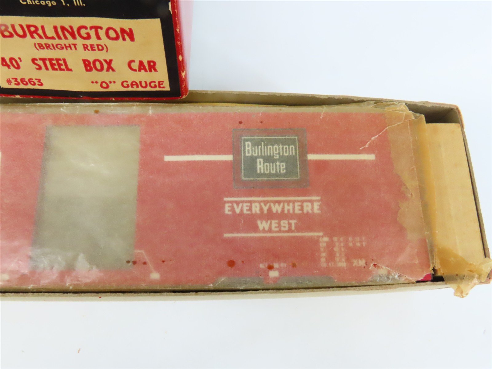 O Scale 2-Rail All-Nation 3663 CBQ Burlington 40' Steel Boxcar #62533 Kit