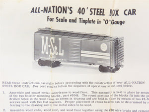 O Scale 2-Rail All-Nation 3663 CBQ Burlington 40' Steel Boxcar #62533 Kit