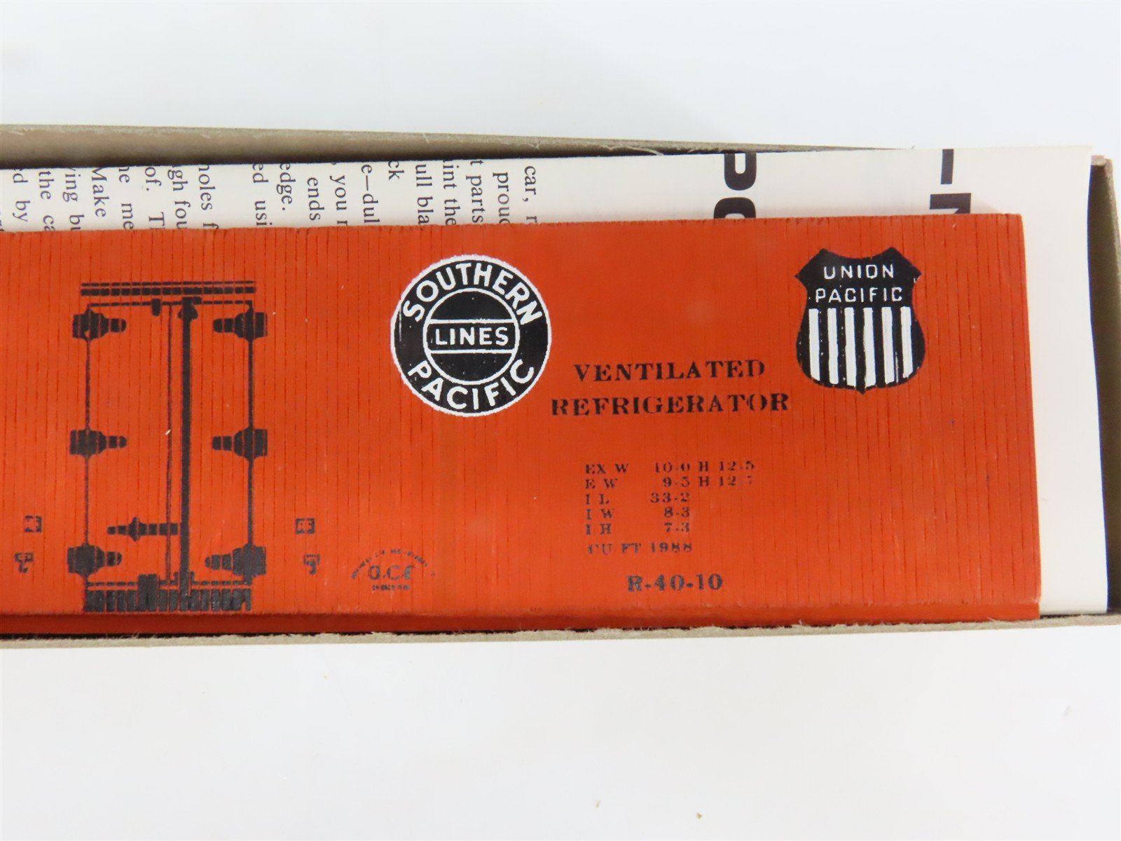 O Scale 2-Rail All-Nation UP/SP Pacific Fruit 40' Wood Reefer #20072 Kit