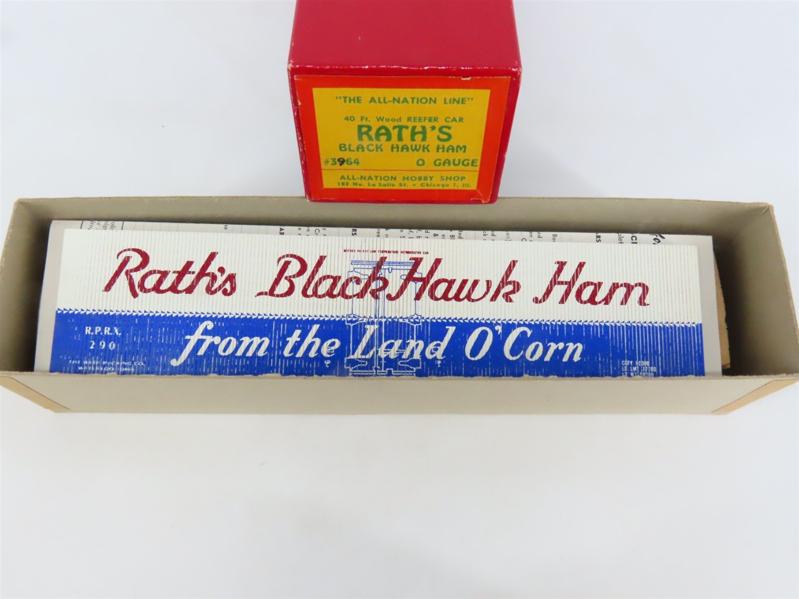 O 2-Rail All-Nation 3964 RPRX Rath's Black Hawk Ham 40' Wood Reefer #290 Kit